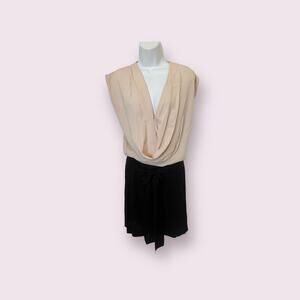 Diane Von Furstenberg Cream/Black Silk Dress  0